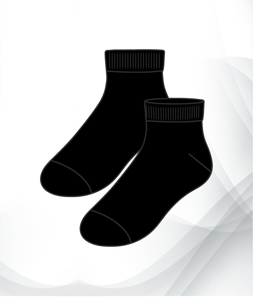 Ankle Socks Black Pack of 3