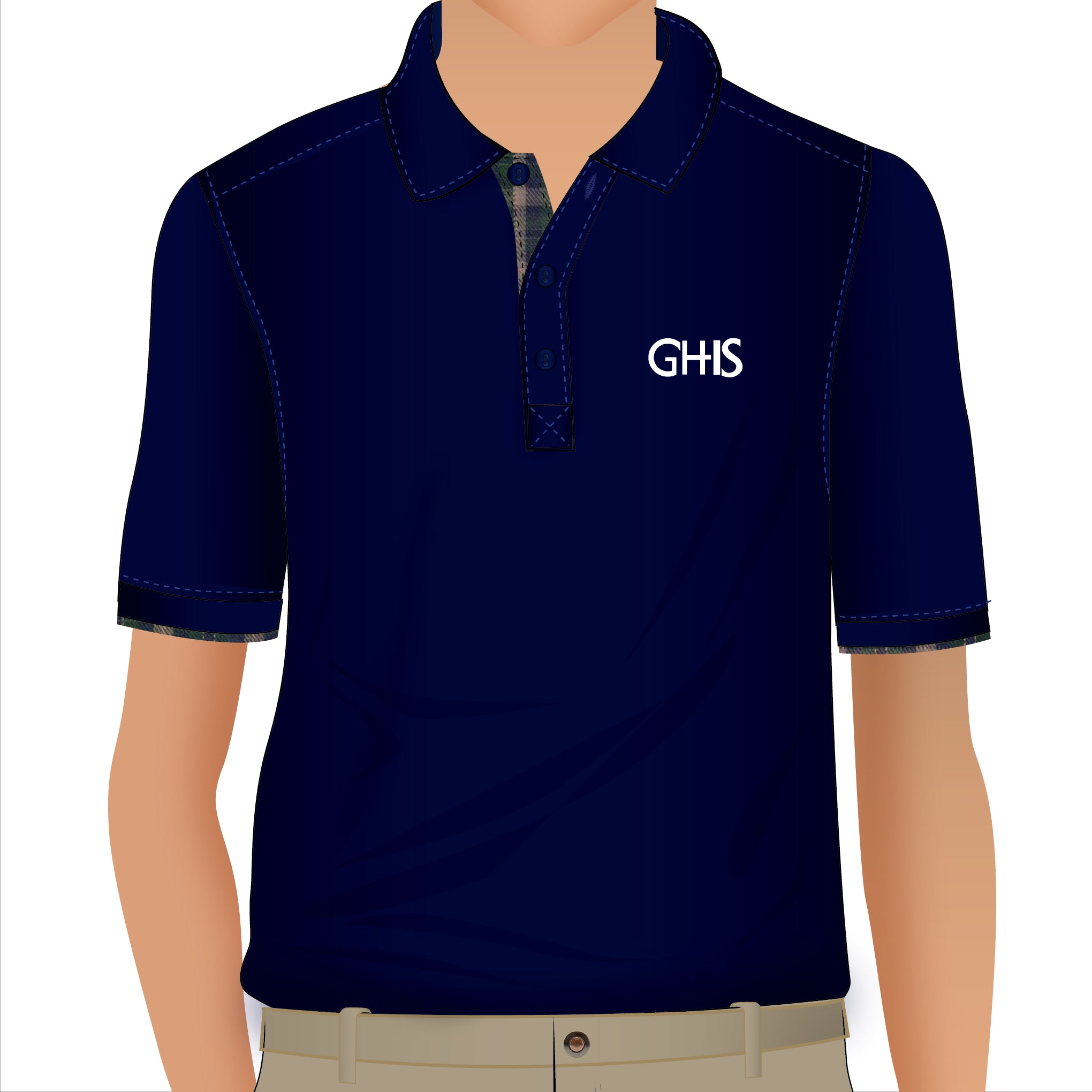 GHIS Navy Polo Short Sleeve (Grade 1 - Grade 10)