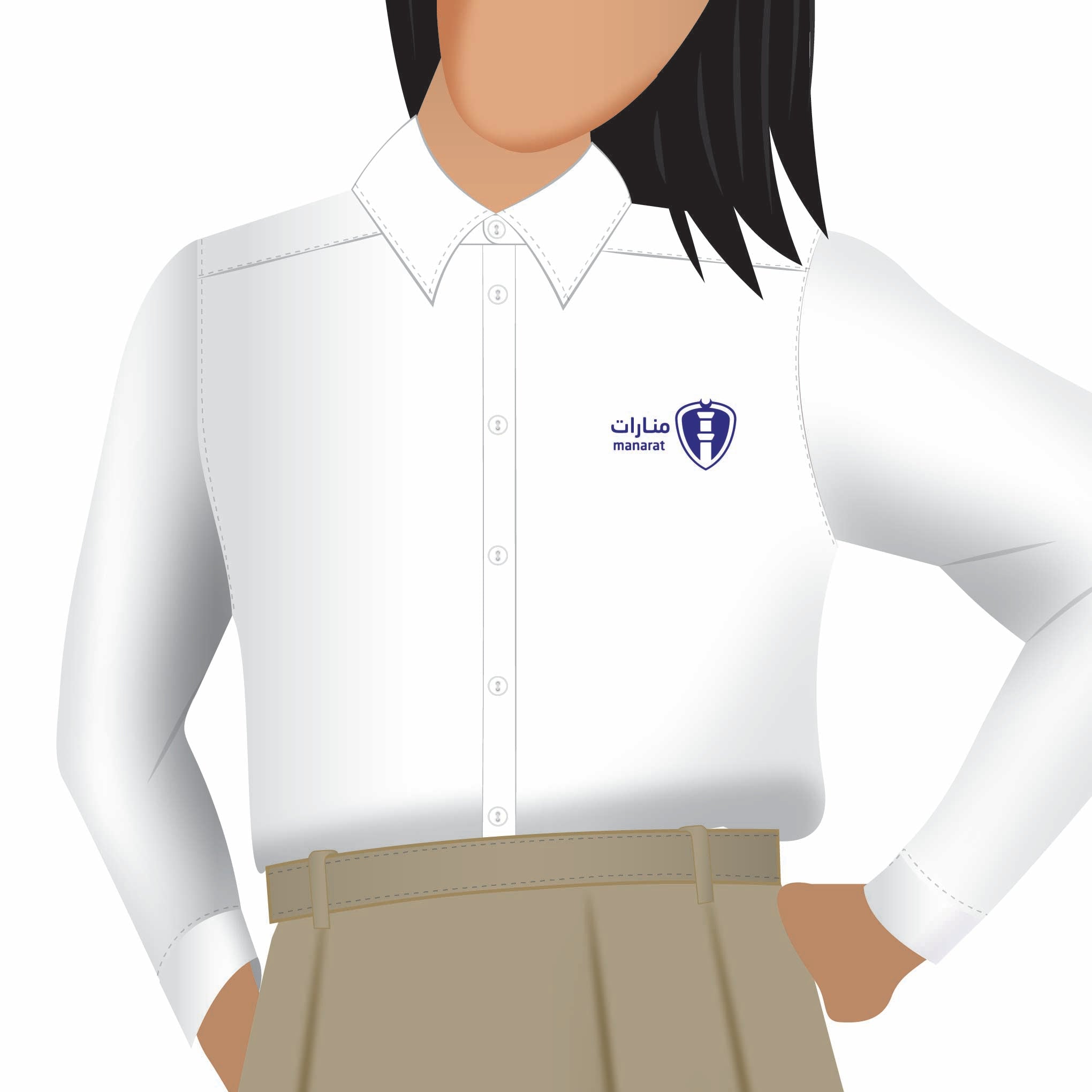 Al MANARAT Long Sleeve Blouse (Grade 11 - Grade 12)