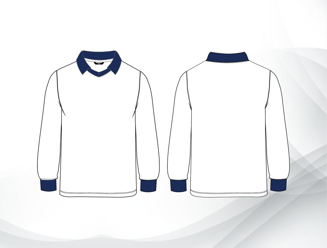 Government School Uniform – Girls PE Polo Long Sleeve Navy| Grade 1–6