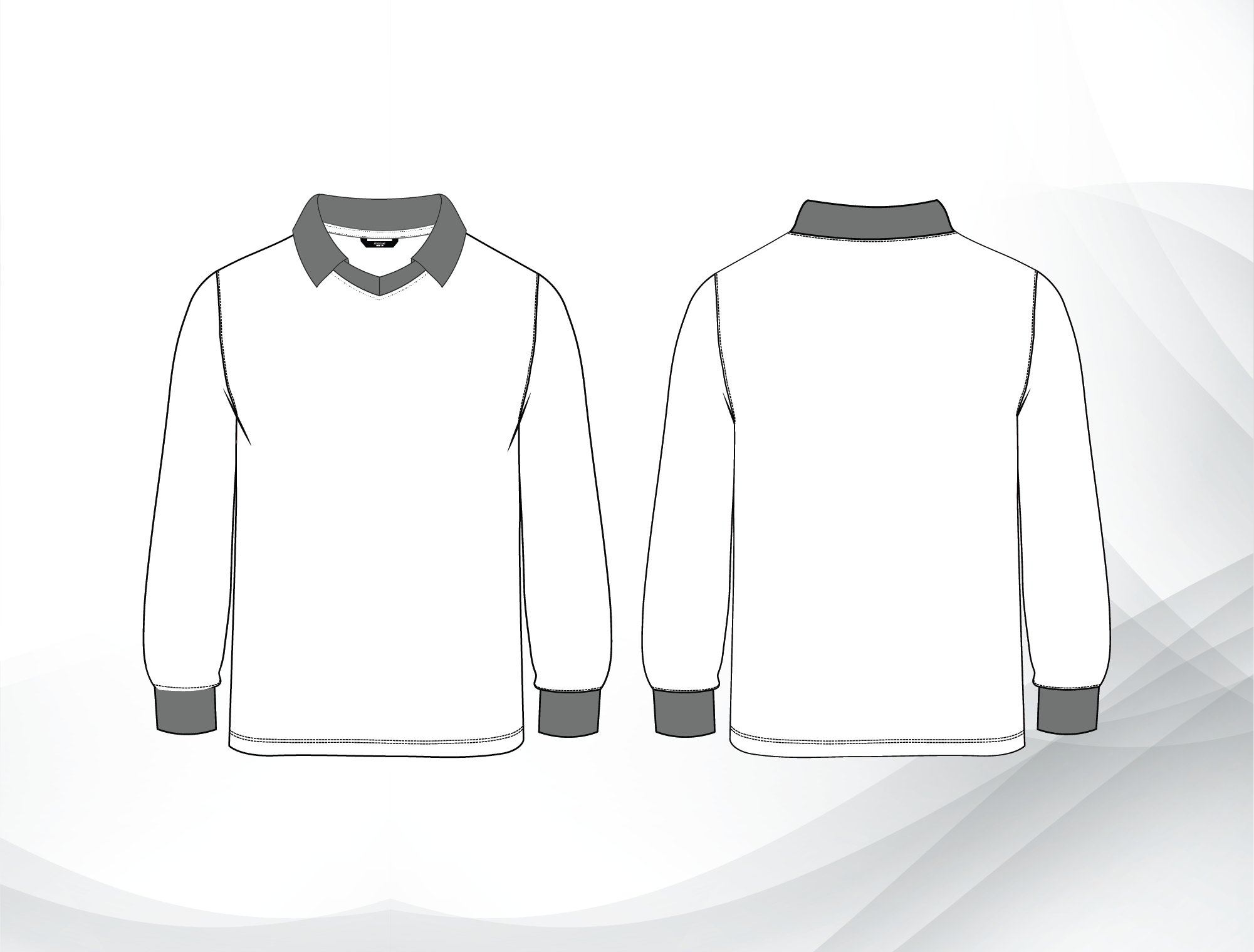 Government School Uniform – Girls PE Polo Long Sleeve Grey| Grade 10–12