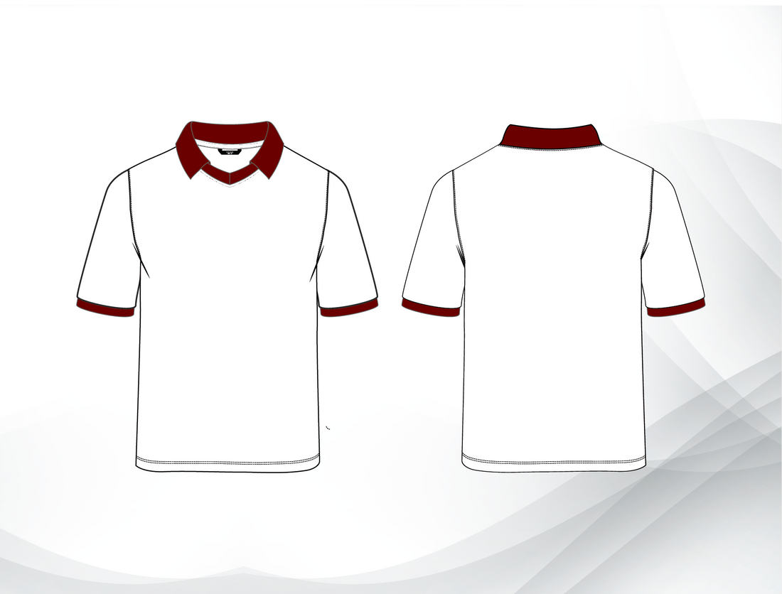 Government School Uniform – Girls PE Polo Short Sleeve Maroon| Grade 7–9