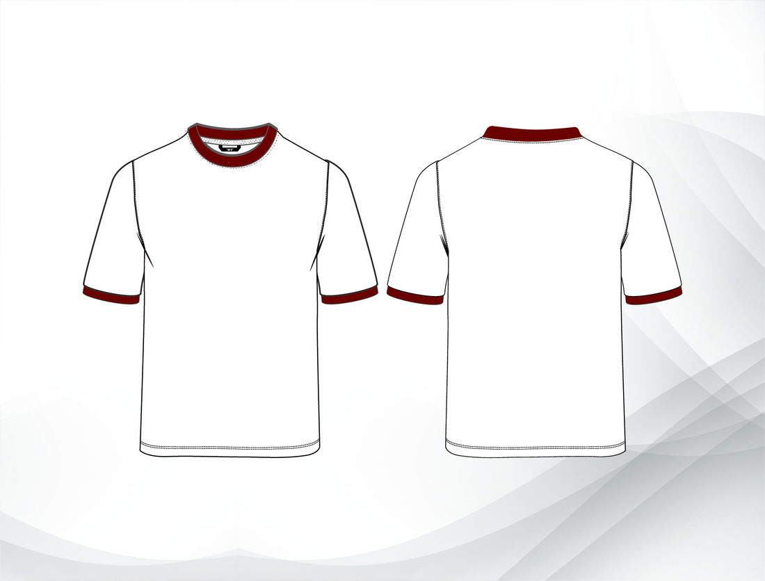 Government School Uniform – Girls PE Crew Neck Short Sleeve Maroon| Grade 7–9