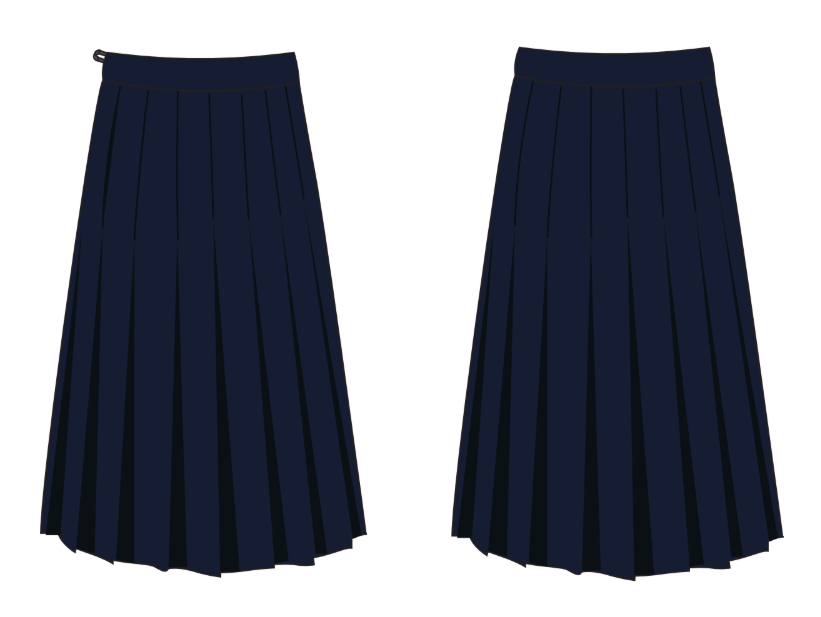 Government School Uniform – Girls Navy Skirt Style 1 | Grade 10–12