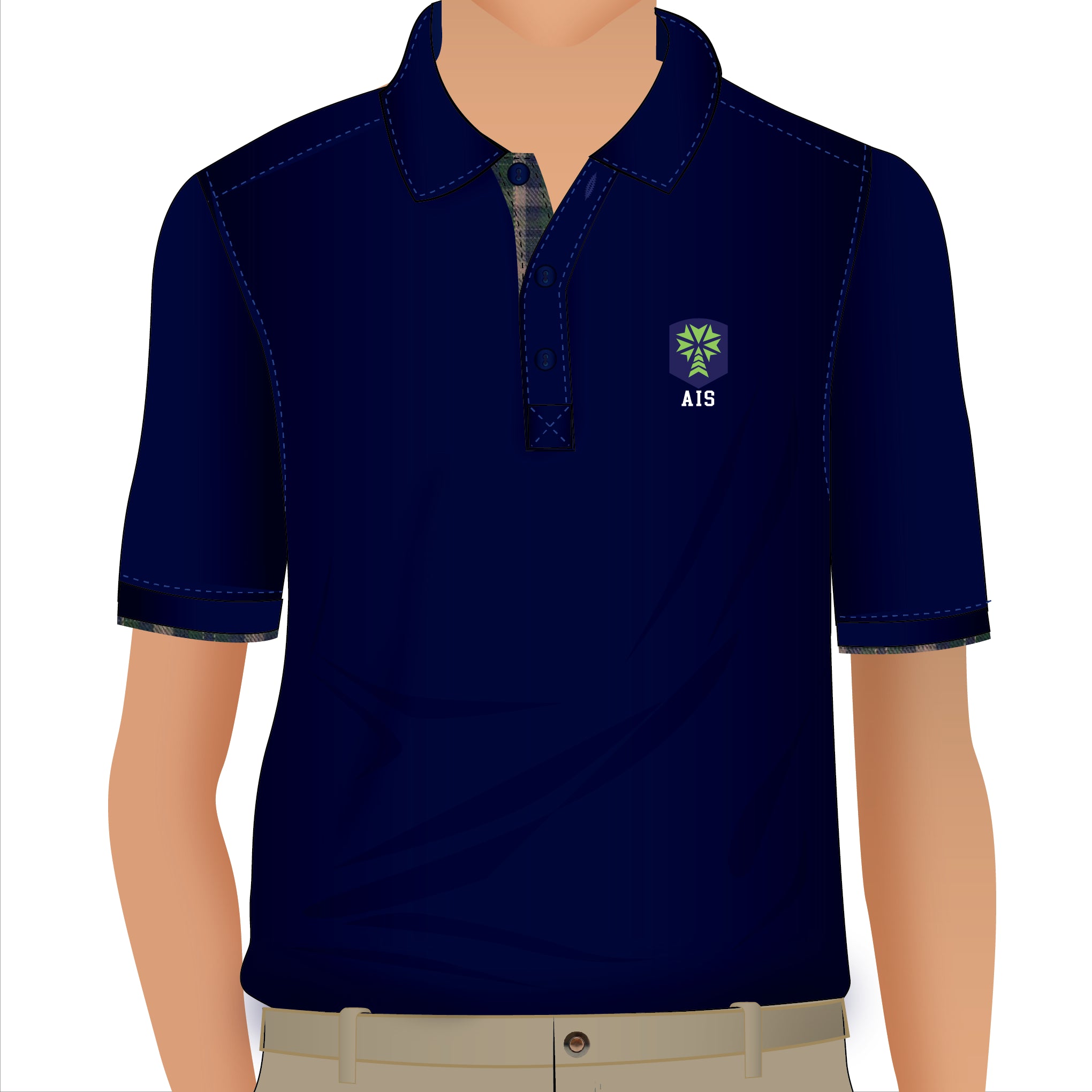 AIS Navy Polo Short Sleeve (Grade 1 - Grade 10)