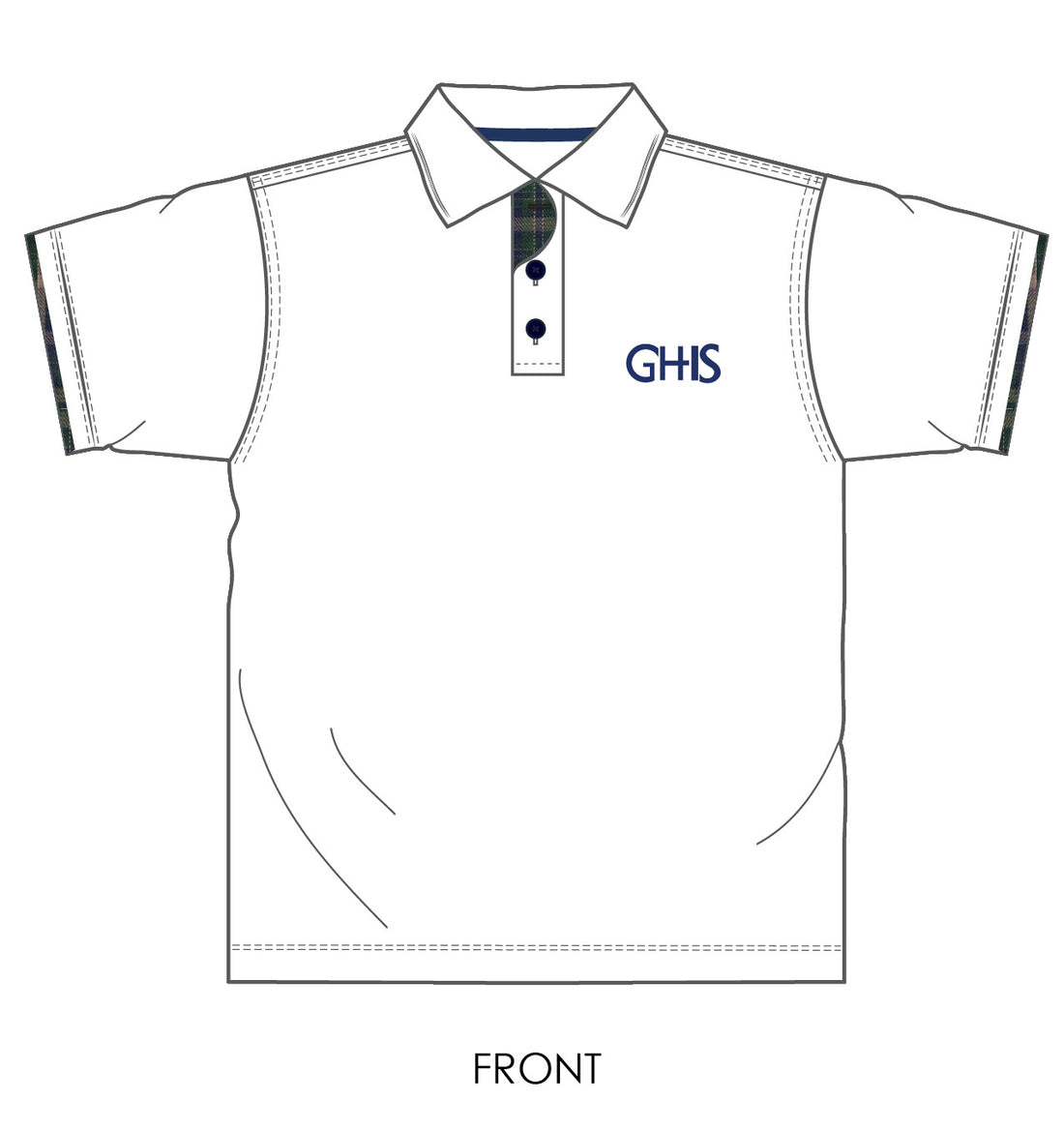 GHIS White Polo Short Sleeve (KG - Grades)