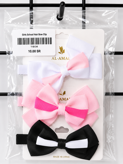 Girls School Hair Bow Clip