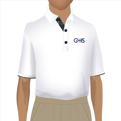GHIS White Polo Short Sleeve (KG - Grades)