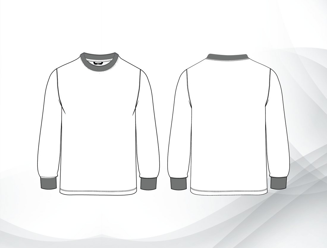 Government School Uniform – Girls PE V Neck Long Sleeve Grey| Grade 10-12