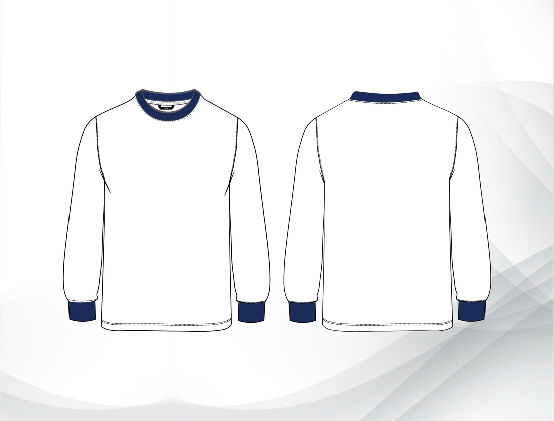 Government School Uniform – Girls PE V Neck Long Sleeve Navy| Grade 1–6