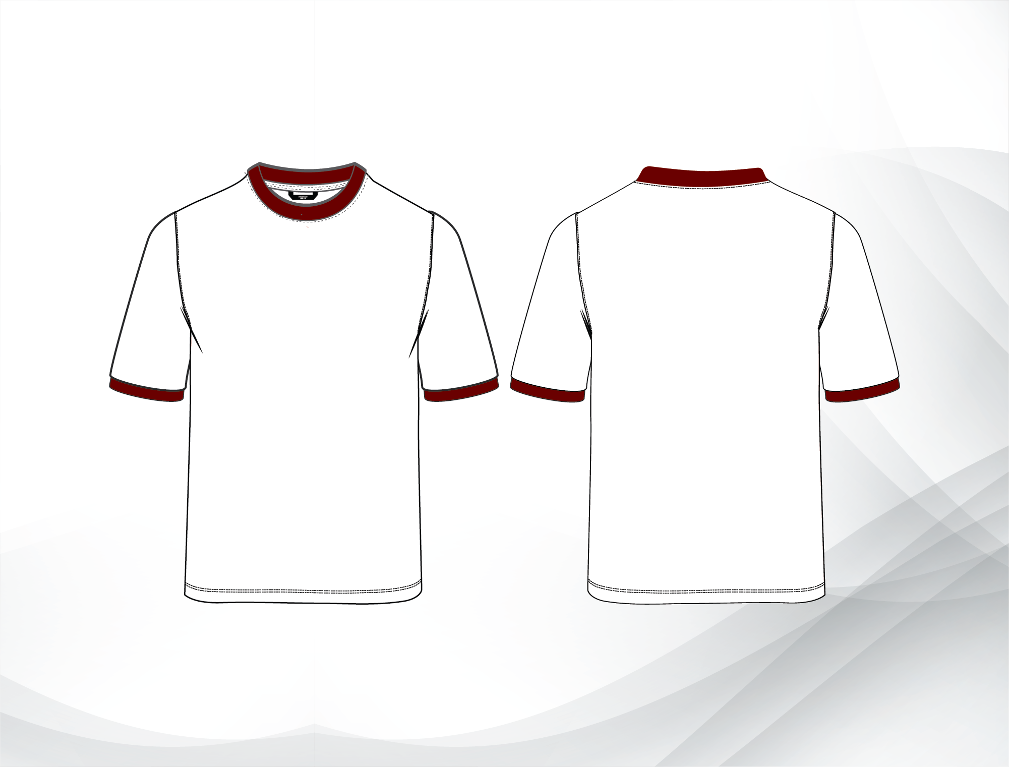 Government School Uniform – Girls PE V Neck Short Sleeve Maroon| Grade 7–9