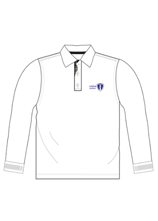 Al MANARAT White Polo Long Sleeve (KG - Grades)