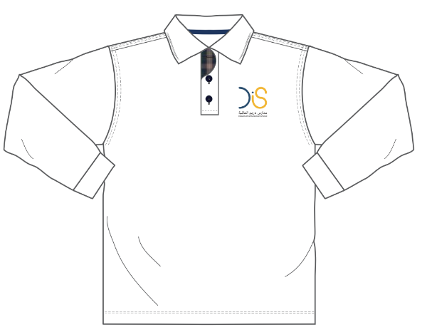 DIS White Polo Long Sleeve